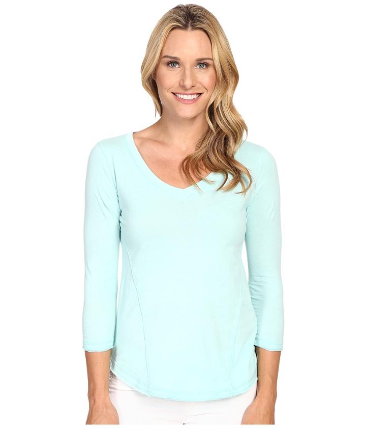 Mod-o-doc - Supreme Jersey Seamed V-neck Long Sleeve Tee