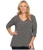 Karen Kane Plus - Plus Size Contrast Back Tunic