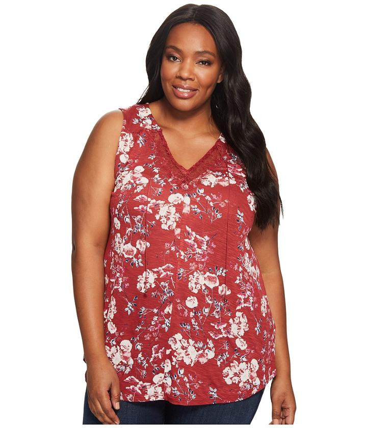 Lucky Brand - Plus Size Wildflower Lace Tank Top