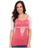 Rock And Roll Cowgirl - 1/2 Sleeve Tee 48t7243