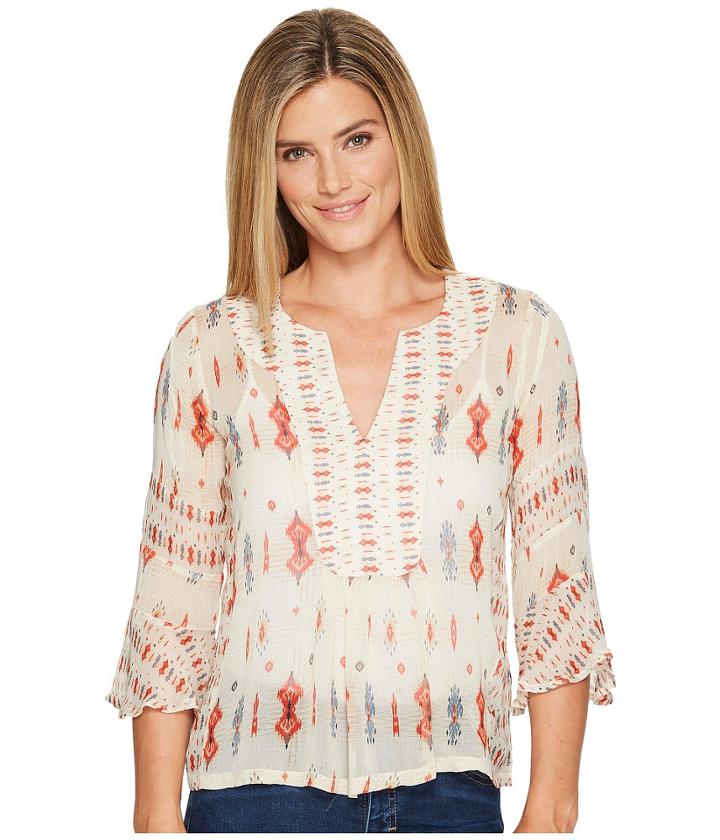 Lucky Brand - Mix Print Boho Top