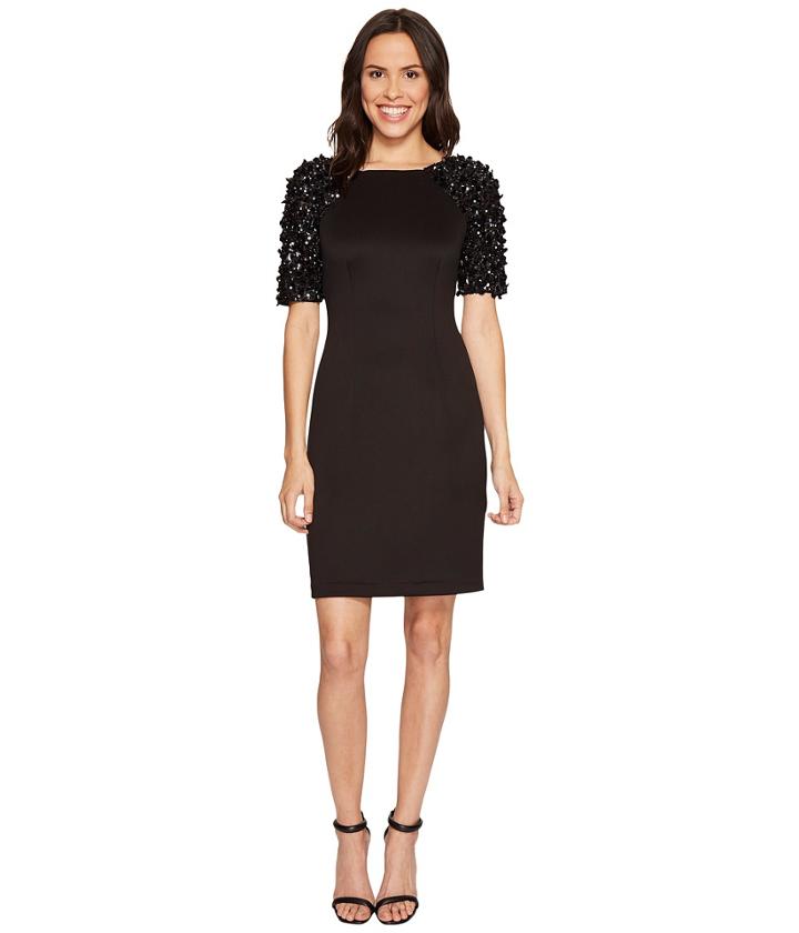 Adrianna Papell - Beaded Sleeve Cocktail Dress