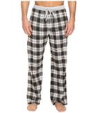 True Grit - Vintage Flannel Whiskey Check Flannel Pants With Heather Knit Trim