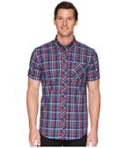 Ben Sherman - Short Sleeve Placed Texture Check Shirt