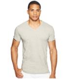 Scotch &amp; Soda - V-neck Tee In Jersey Melange Quality With Neps
