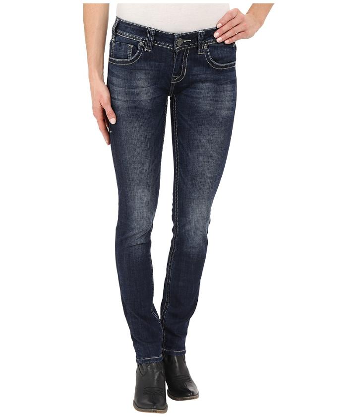 Rock And Roll Cowgirl - Low Rise Skinny In Dark Vintage W0s6442