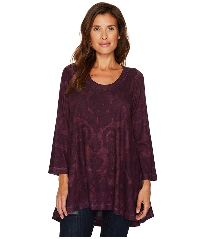 Nally &amp; Millie - Purple Printed High-low Tunic