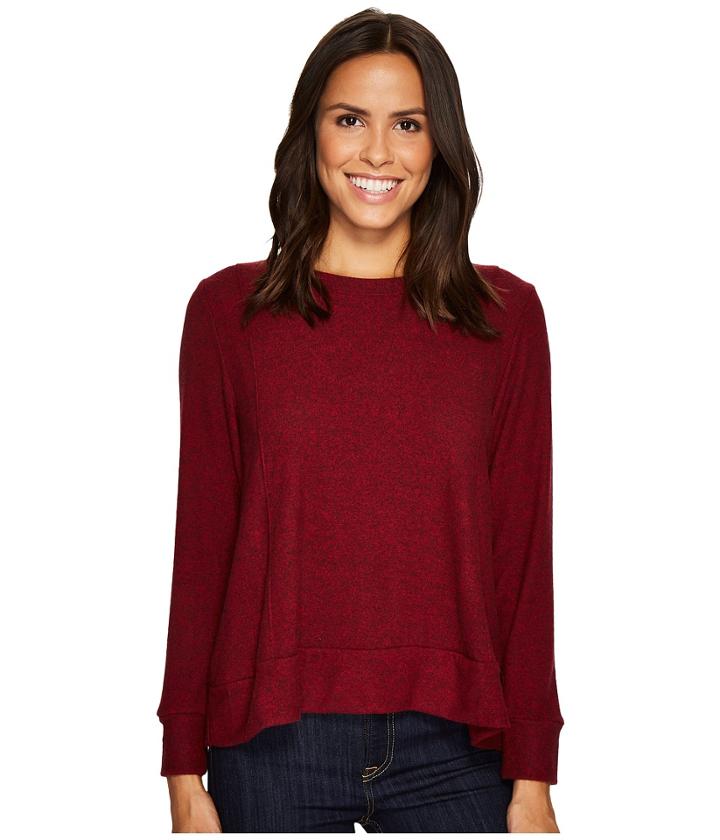 Nally & Millie - Brushed Panel Seam Cuff Sleeve Top