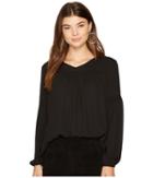 Jack By Bb Dakota - Irvin Shadow Stripe Top With Lace Ribbon Trim