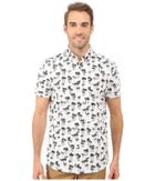 Kenneth Cole Sportswear - Short-sleeve Palm Tree Print Shirt
