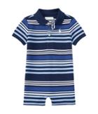 Ralph Lauren Baby - Yarn-dyed Mesh Stripe Polo One-piece Shortalls