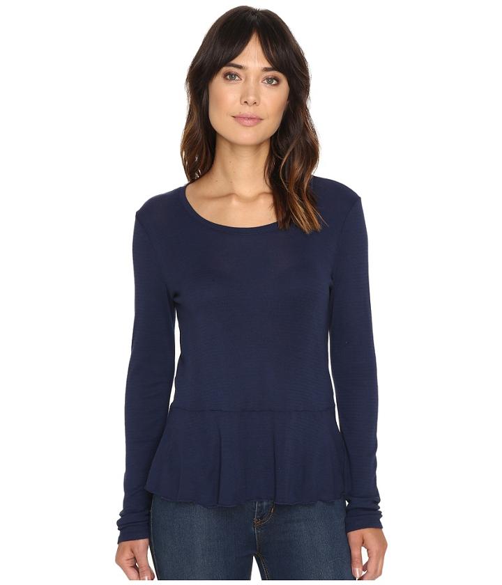 Splendid - Codette Mini Rib Peplum Top