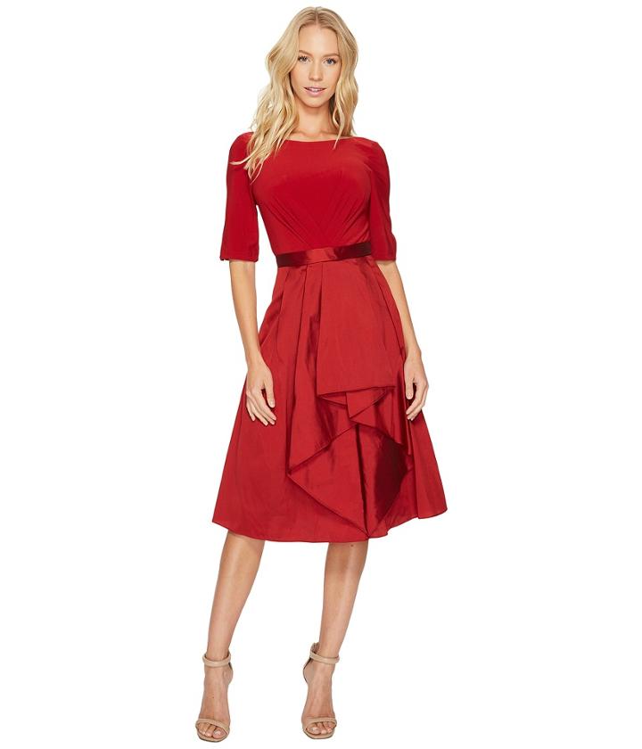 Adrianna Papell - Origami Taffeta And Jersey Dress