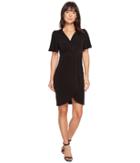 Catherine Catherine Malandrino - Nyla V-neck Short Sleeve Twist Front Midi Dress