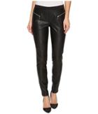 Michael Michael Kors - Faux Leather Front Moto Leggings