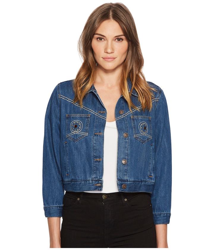 The Kooples - Seventies Denim Jacket Chest Pockets Studs Detail