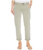 Liverpool - Billy Trousers Rolled-cuff In Stretch Peached Twill In Shadow Green