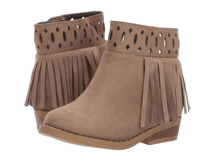 Baby Deer - First Steps Fringe Boot With Cut Outs