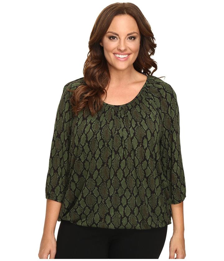 Michael Michael Kors - Plus Size Diamond Snake Peasant Top