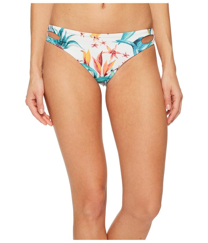 Roxy - Softly Love Print Reversible Scooter Bikini Bottom