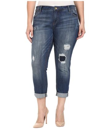 Kut From The Kloth - Plus Size Adele Slouchy Boyfriend With Patch In Luxury