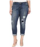 Kut From The Kloth - Plus Size Adele Slouchy Boyfriend With Patch In Luxury