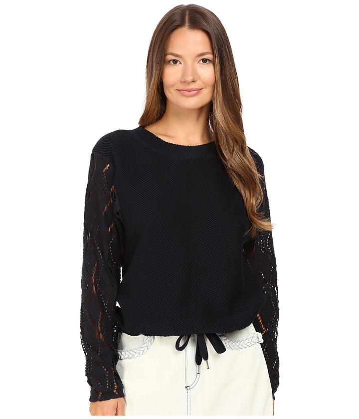 See By Chloe - Lacy Jersey With Drawstring Accents