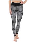 Zobha - Fitted Printed Leggings W/ Mesh Side Panels
