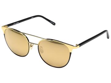 Linda Farrow Luxe - Lfl421c5sun Yellow Gold W/ Black Trim Sunglasses