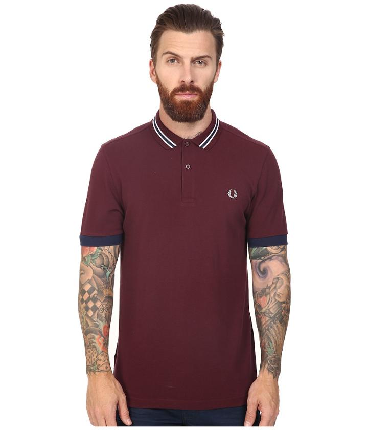 Fred Perry - Bomber Stripe Collar Pique Shirt