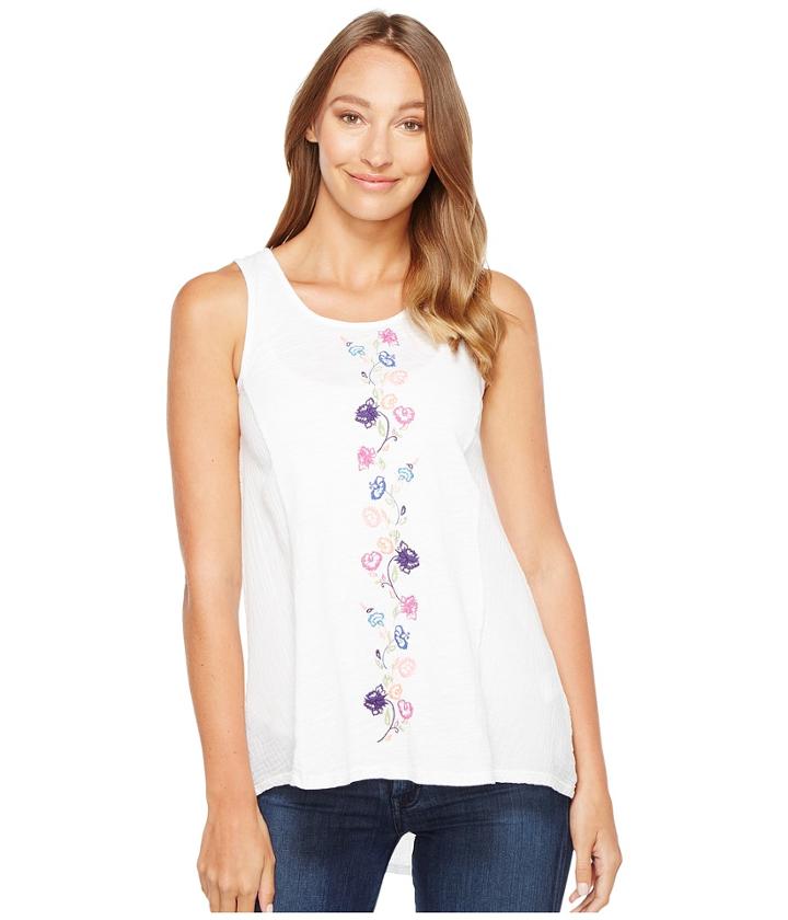 Mod-o-doc - Slub Jersey Embroidered Tunic Tank Top