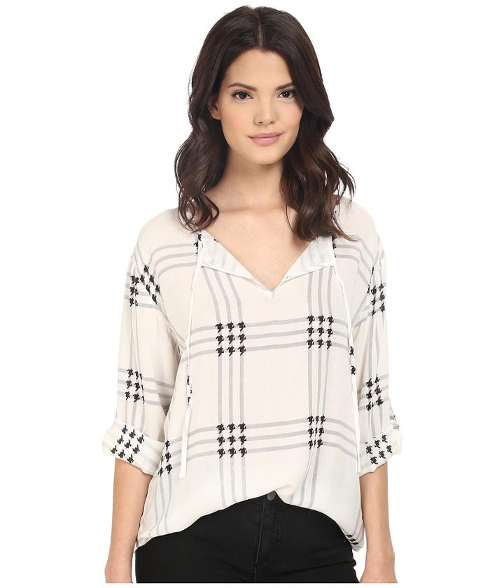 Bb Dakota - Chandler Ryaon Twill Houndstooth Plaid Shirt