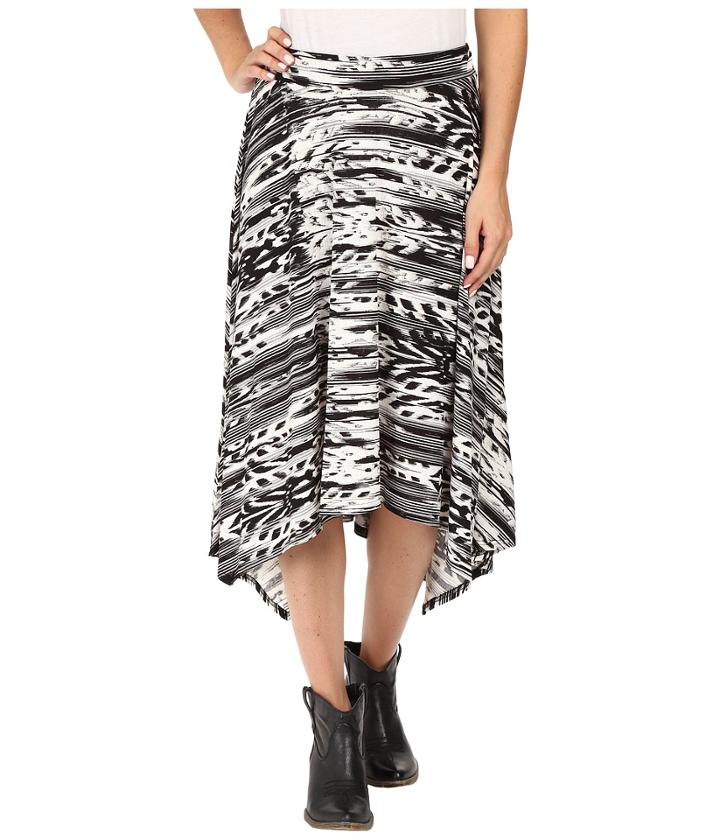 Roper - 0431 Feather Ikat Printed Jersey Skirt