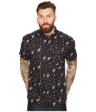 Rvca - Dark Floral Short Sleeve Woven