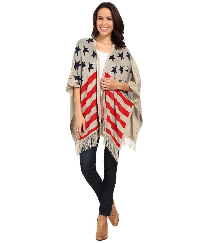 Scully - Honey Creek Patriot Flag Kabuki Fringe Sweater