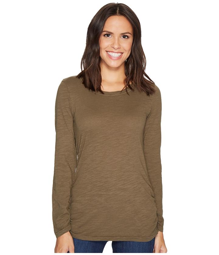 Mod-o-doc - Slub Jersey Long Sleeve Twisted Scoop Neckline Tee
