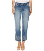 Jag Jeans - Logan Straight Ankle Jeans With Embroidery In Horizon Blue
