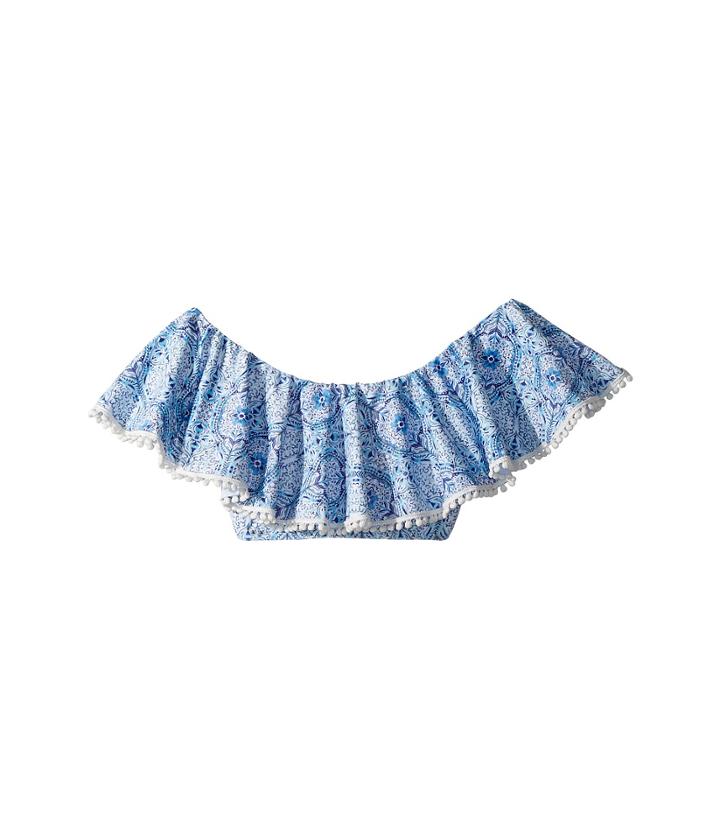 Seafolly Kids - Boho Tile Ruffle Tank Bikini Top