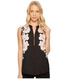 Calvin Klein - Sleeveless Print Top With 1/2 Zip