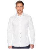 Eton - Slim Fit Twill Shirt W/ Navy Button