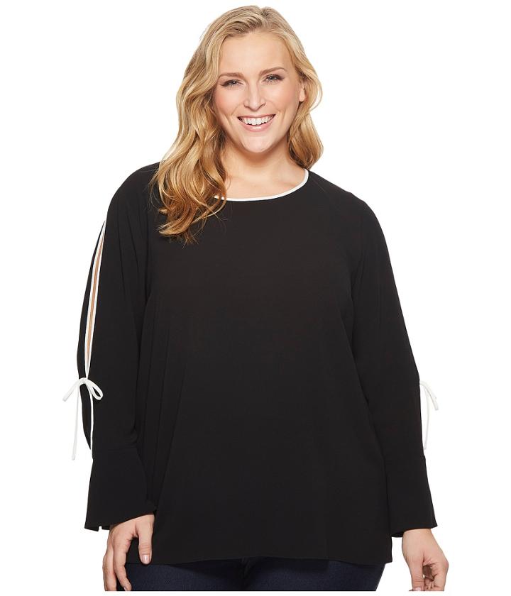 Vince Camuto Specialty Size - Plus Size Long Sleeve Flutter Cuff Split Sleeve Blouse