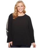 Vince Camuto Specialty Size - Plus Size Long Sleeve Flutter Cuff Split Sleeve Blouse