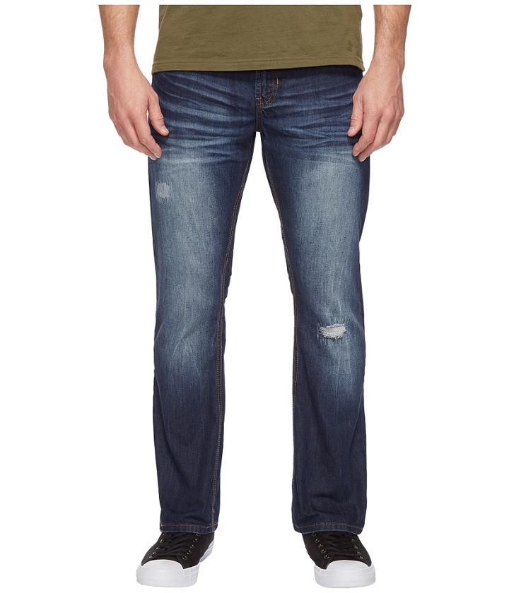 Buffalo David Bitton - King Slim Bootcut Jeans In Medium Repaired Wash