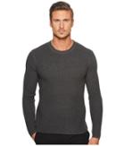 Original Penguin - Long Sleeve Waffle Stitch Crew Sweater