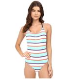 Tommy Bahama - Tb Rugby Stripe Low-back One-piece Swimsuit