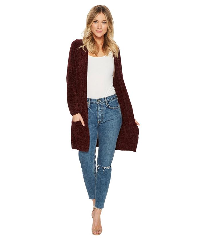 American Rose - Skyler Pocketed Chenille Cardigan