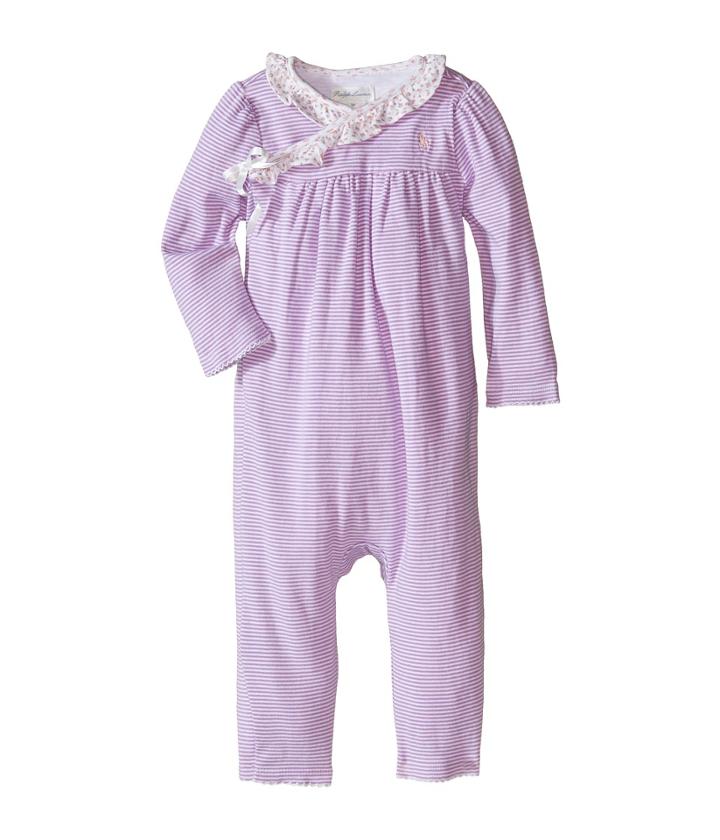 Ralph Lauren Baby - Interlock Wrap Stripe One-piece Coveralls