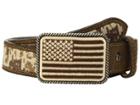 Ariat - Sport Patriot W/ Usa Flag Buckle Belt