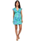 Lauren Ralph Lauren - Oceania Floral Farrah Dress Crushed Cotton Cover-up