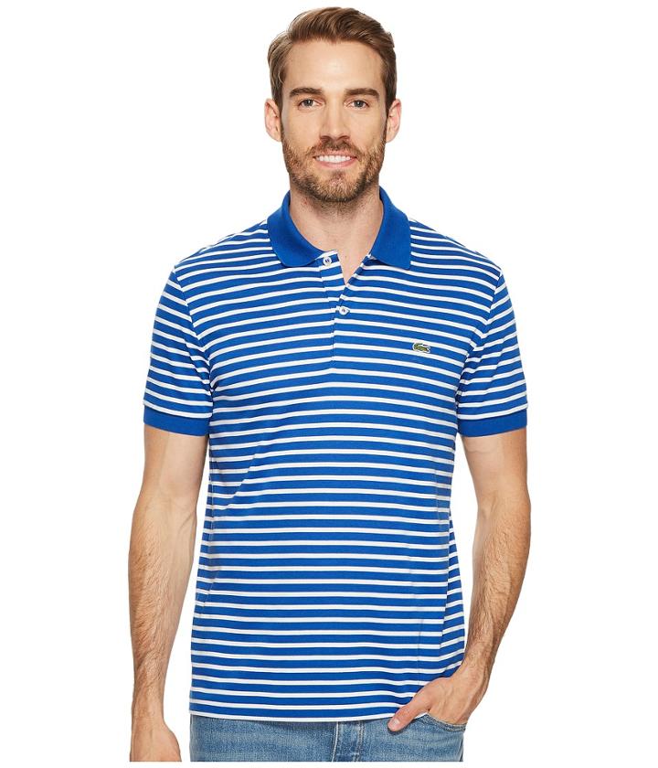 Lacoste - Short Sleeve Stripe Pima Jersey Interlock Regular